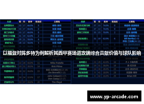 以福登对阵多特为例解析其西甲赛场进攻端综合贡献价值与球队影响 以福登对阵多特为例解析其西甲赛场进攻端综合贡献价值与球队影响